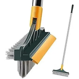 3-in-1 Bathroom Cleaning Brush with Wiper - Long Handle 180° Rotate Toilet Brush, Tiles Cleaning, Floor Scrub for Kitchen and Bathroom Accessories (Bathroom Brush 3 in 1)-picture-10