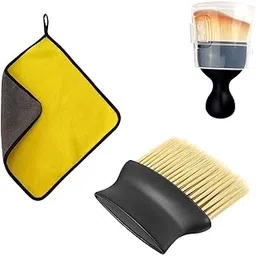 3 pcs Combo Interior Cleaning Brush Multipurpose Car Interior AC Vent Dashboard Dust Dirt Cleaner with Microfiber Cloth | Car Cleaning Brush | Brush for Cleaning Car Interior, PC, Laptop, Keyboard-picture-14