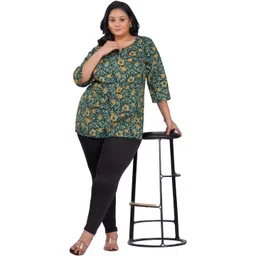 30 Looks Floral Printed V-Neck Pure Cotton Kurti-picture-12