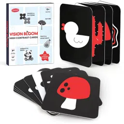 333mart Vision Bloom Red Black & White Flash Cards & Flip Book for Babies 6+ Months-picture-12