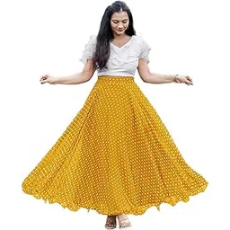 3buddy fashion Women's Georgette Polka Dot Printed Lehenga || Spandex Lycra Plain Crop Top || Elegent Design || Stitched Lehenga Choli Set-picture-17