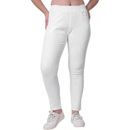 3butterflies Women Skinny High Rise White Jeans-picture-17