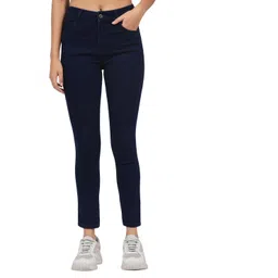 3butterflies Women Slim Mid Rise Dark Blue Jeans-picture-28