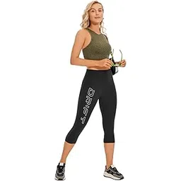 3colors 3Colours RGB Proactive Women Yoga Capri Elasticated Waist- 3/4- Polyester Elastane - Snug Fit, High Stretch, Quick Dry-Drift-picture-45