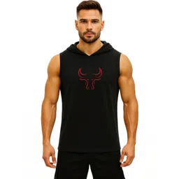 3Colors Men Dri-FIT Printed Hooded-Neck Gym Vests-picture-36