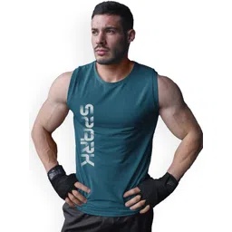 3Colors Printed Dri-FIT Sleeveless Activewear Gym Vest VEST-CCUT-SPARK-AF BLUE_M-picture-37