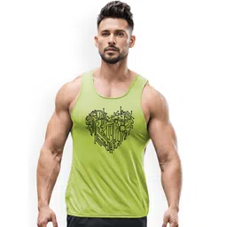 3Colors Printed Dry-Fit Sleeveless Gym Vest VEST-NCUT-ROBOT HEART-GREEN_M-picture-25