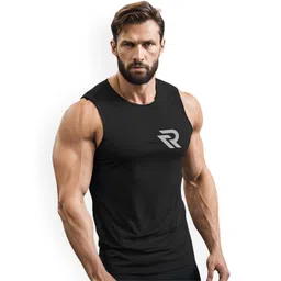 3Colors Printed Round Neck Gym Vest VEST-CCUT-RUN-BLK_M-picture-27