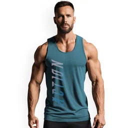 3Colors Printed Scoop Neck Gym Vests VEST-NCUT-ACTION-AF BLUE_M-picture-18