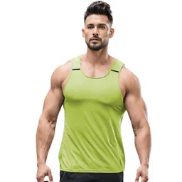 3Colors Scoop Neck Gym Vest VEST-NCUT-SHOLUDER LINE-GREEN_M-picture-40