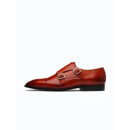 3DM Lifestyle Men Leather Formal Monk Shoes image 2