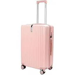 3g Vacanza Polycarbonate Hardsided Luggage 8 Wheel Spinner Trolley Bag, With All Matching Accessories For Men & Women (Lemonade Pink / 65 Cms)-picture-51