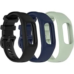 3PCS Soft Silicone Bands Compatible with Garmin Vivosmart 5 Straps Replacement Wristbands Bracelet Band Case Cover for Women Men, Small/Large Size-picture-12