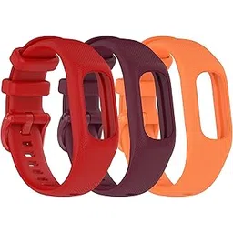 3PCS Soft Silicone Bands Compatible with Garmin Vivosmart 5 Straps Replacement Wristbands Bracelet Band Case Cover for Women Men, Small/Large Size-picture-15