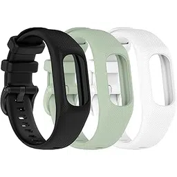 3PCS Soft Silicone Bands Compatible with Garmin Vivosmart 5 Straps Replacement Wristbands Bracelet Band Case Cover for Women Men, Small/Large Size-picture-17