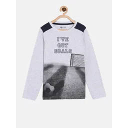 3PIN Boys Grey & Black Typography Printed Cotton T-shirt-picture-33