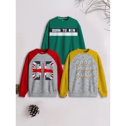 3PIN Boys Multi Cotton Regular Fit Printed Sweatshirt - Pack of 3-picture-47