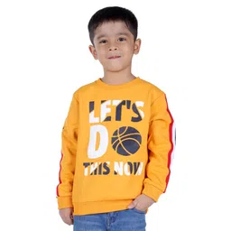 3PIN Boys Mustard Printed Sweatshirt image 1