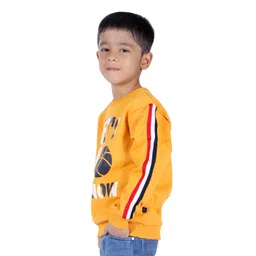 3PIN Boys Mustard Printed Sweatshirt image 2