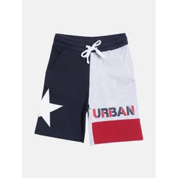 3PIN Boys Navy Blue & Grey Colourblocked Cotton Shorts-picture-24