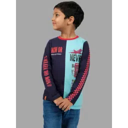 3PIN Boys Navy Cotton Printed T-Shirt-picture-29