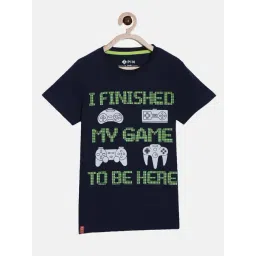 3PIN Boys Navy Cotton Printed T-Shirt-picture-15