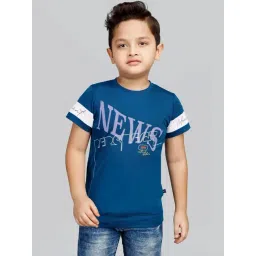 3PIN Boys Navy Cotton Printed T-Shirts-picture-21