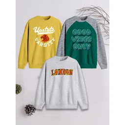 3PIN Boys Pack of 3 Printed Pullover Sweatshirt-picture-36