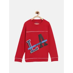 3PIN Boys Red & Blue Typography Printed T-shirt-picture-34