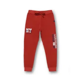 3PIN Boys Red Cotton Graphic Joggers-picture-38