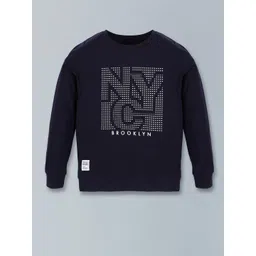 3PIN Boys Typography Printed Round Neck Long Sleeves Cotton Pullover Sweatshirt-picture-38