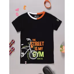 3PIN Boys Typography Printed Round Neck Short Sleeves Cotton T-shirt-picture-14