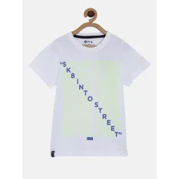 3PIN Boys White Cotton Printed T-Shirt-picture-27