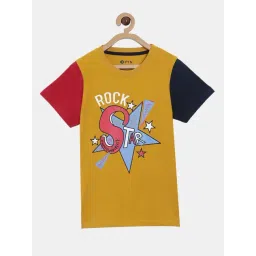 3PIN Boys Yellow Cotton Printed T-Shirt-picture-28