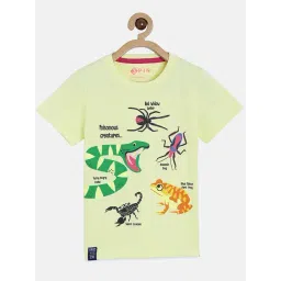 3PIN Boys Yellow Cotton Printed T-Shirt-picture-45