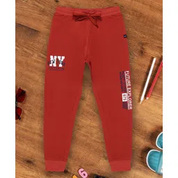 3PIN Future Explorer Text Printed Full Length Joggers - Brown-picture-26