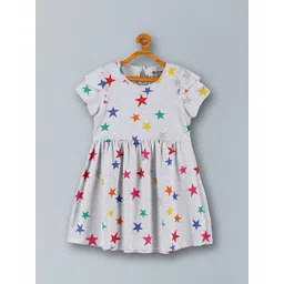 3PIN Girls Conversational Printed Fit & Flare Cotton Dress-picture-10