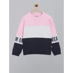 3PIN Girls Multicolor Cotton Regular Fit Color Block Sweatshirt-picture-13