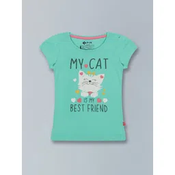 3PIN Girls Pack Of 2 Graphic Printed Pure Cotton T-shirt-picture-33