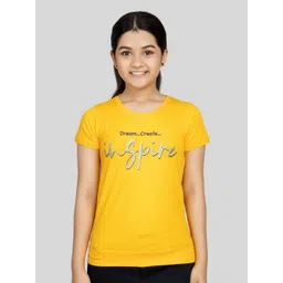 3PIN Girls Typography Printed Round Neck Short Sleeves T-shirt-picture-24