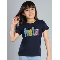 3PIN Girls Typography Printed Round Neck T-shirt-picture-28