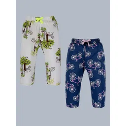 3PIN Infants Boys Pack Of 2 Printed Pure Cotton Antimicrobial Track Pants-picture-33