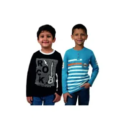 3PIN Kids Multi Cotton Printed T-Shirt Pack Of 2-picture-41