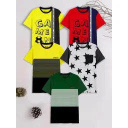 3PIN Kids Multicolor Cotton Printed T-Shirt-picture-12