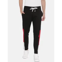 3PIN Men Black Solid Cotton Track Pants-image-49