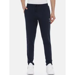 3PIN Men Navy Blue & White Solid Cotton Track Pants-picture-30