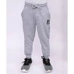 3PIN Pleacement Printed Joggers - Grey Melange-picture-11