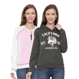 3PIN Women Multicoloured Set of 2 Printed Sweatshirt-picture-31