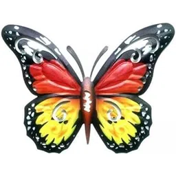 3Xcreative Butterfly Wall Sculpture Art Decoration for Indoor Bedroom Yard Red Yellow | Home & Garden | Home D?©Cor | Figurines-picture-26