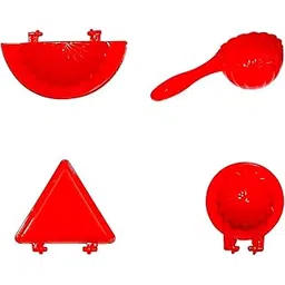4 Pcs Plastic Red Kitchen Tool Mould Dough Press-picture-34